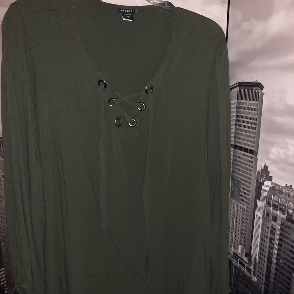 Army green long sleeve shirt
